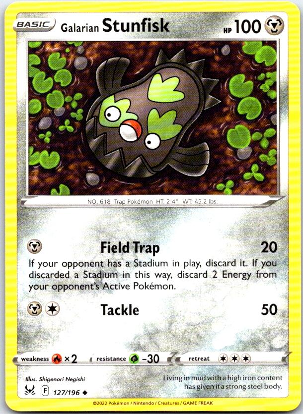 Galarian Stunfisk - 127/196 - - LOST ORIGIN - Pokemon - Uncommon | AC10-16