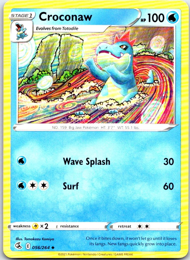 Croconaw - 056/264 - - FUSION STRIKE - Pokemon - Uncommon | AB40-11
