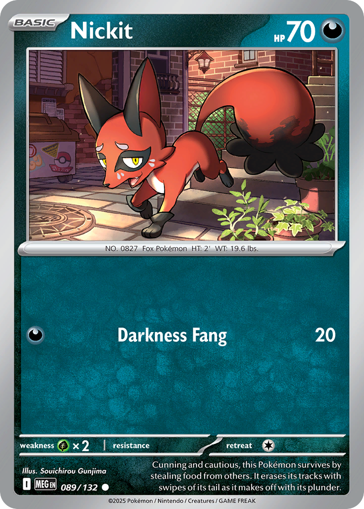 Nickit - 089/132 - - MEGA EVOLUTION - Pokemon - Common | AA03-54