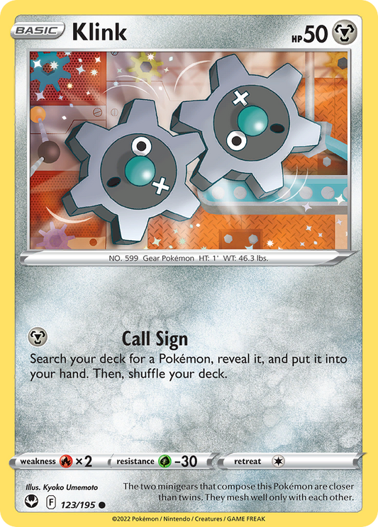 Klink - 123/195 - - SILVER TEMPEST - Pokemon - Common | AA90-8