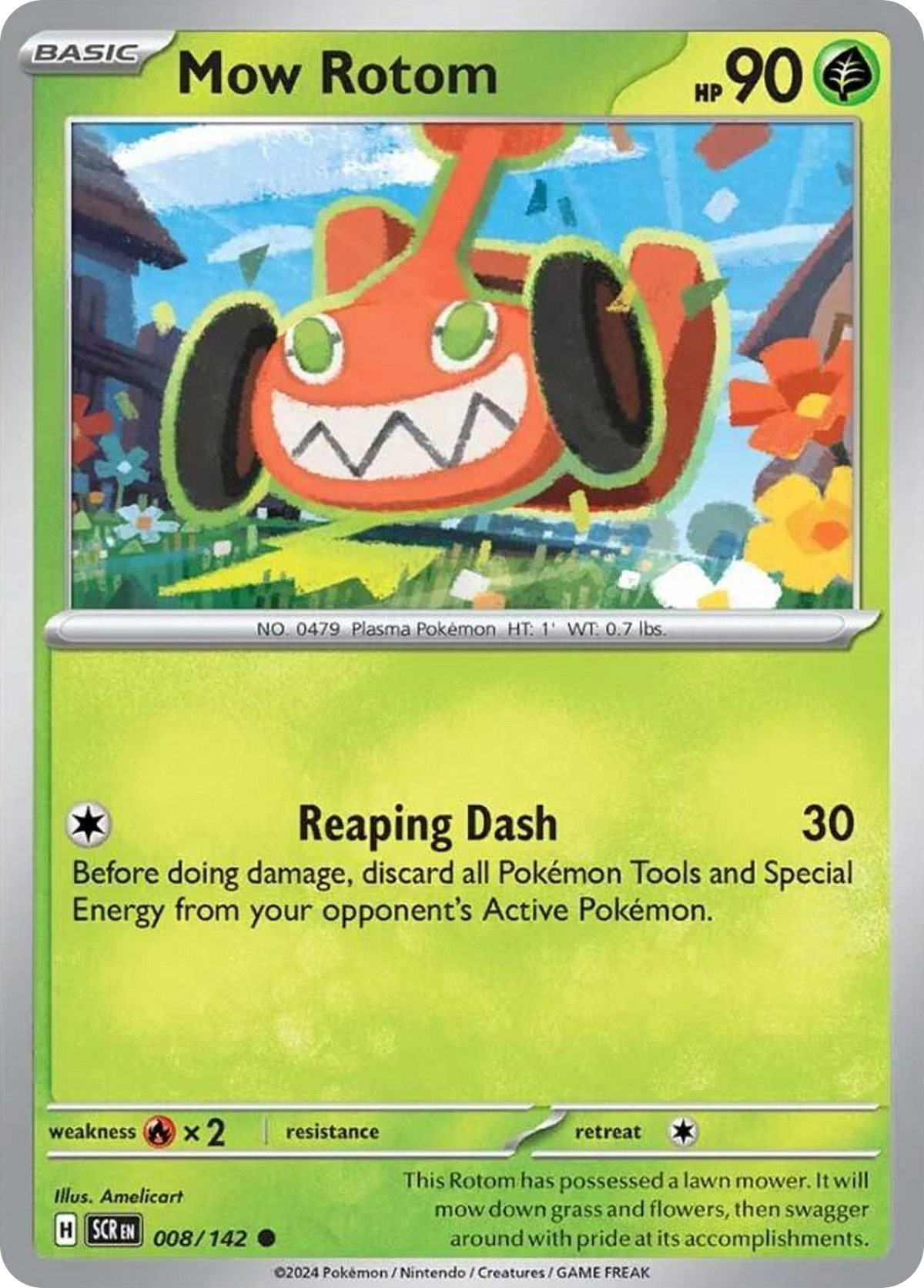 Mow Rotom - 8/142 - - STELLAR CROWN - Pokemon - Common | AA05-69