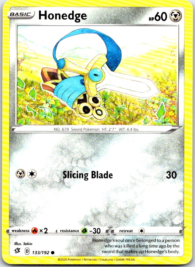 Honedge - 133/192 - - REBEL CLASH - Pokemon - Common | AB75-43