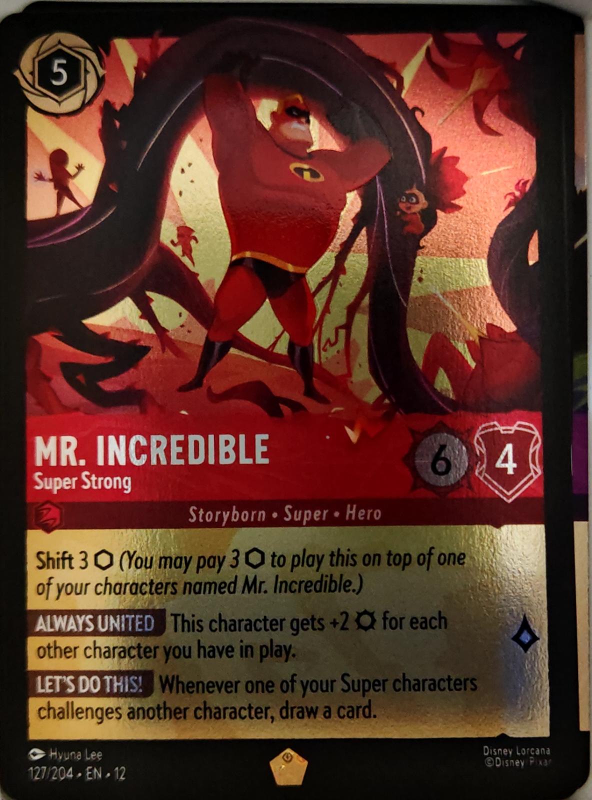 Mr. Incredible - Super Strong - 127/204 - Cold Foil - WILDS UNKNOWN - Lorcana - | LAA00-5