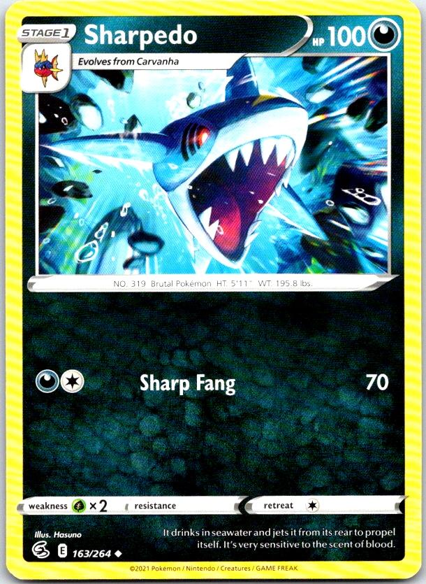 Sharpedo - 163/264 - - FUSION STRIKE - Pokemon - Uncommon | AC09-50