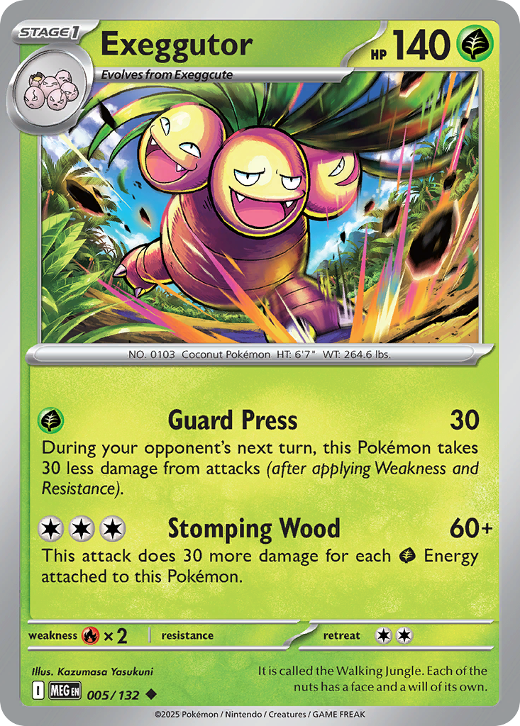 Exeggutor - 005/132 - - MEGA EVOLUTION - Pokemon - Uncommon | AA50-9