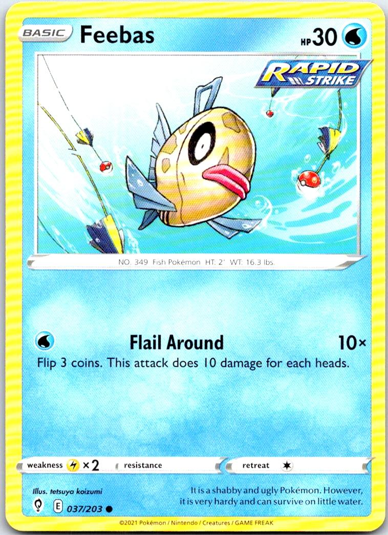 Feebas - 037/203 - - EVOLVING SKIES - Pokemon - Common | AB44-34