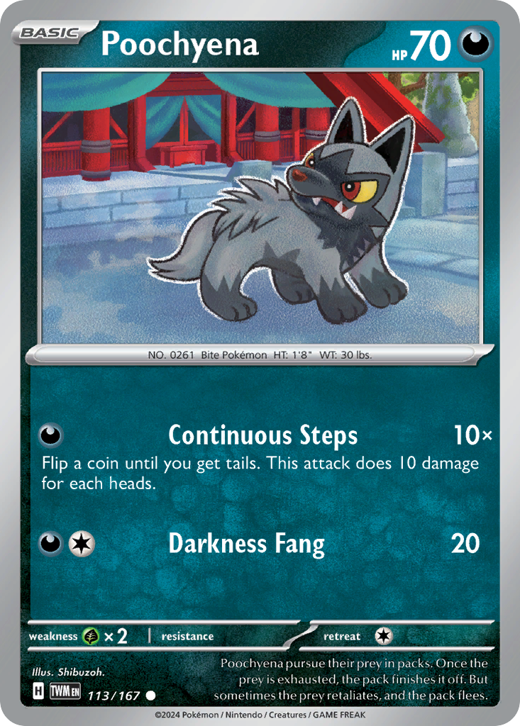 Poochyena - 113/167 - - TWILIGHT MASQUERADE - Pokemon - Common | AA46-56