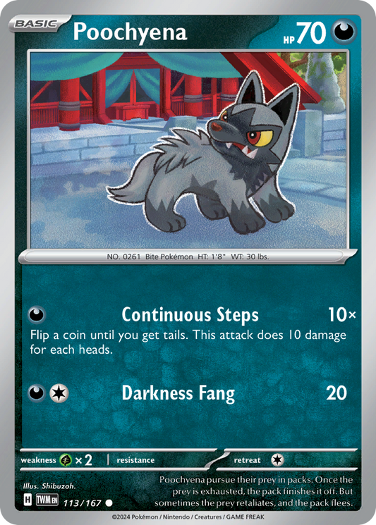Poochyena - 113/167 - - TWILIGHT MASQUERADE - Pokemon - Common | AA46-56
