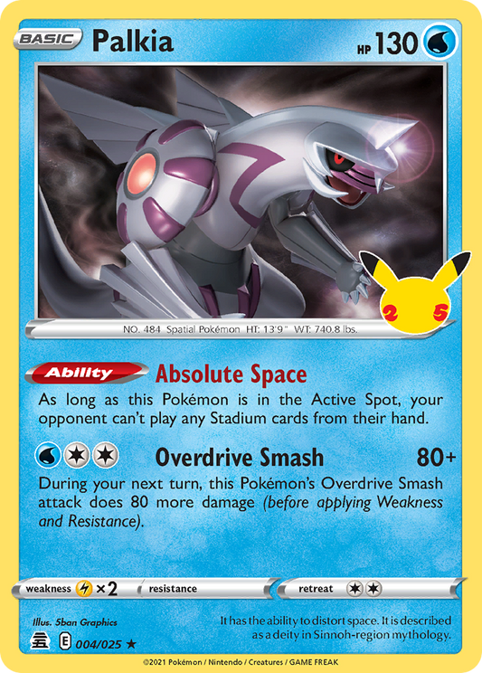 Palkia - 004/025 - Holo - CELEBRATIONS - Pokemon - Rare | AA06-4