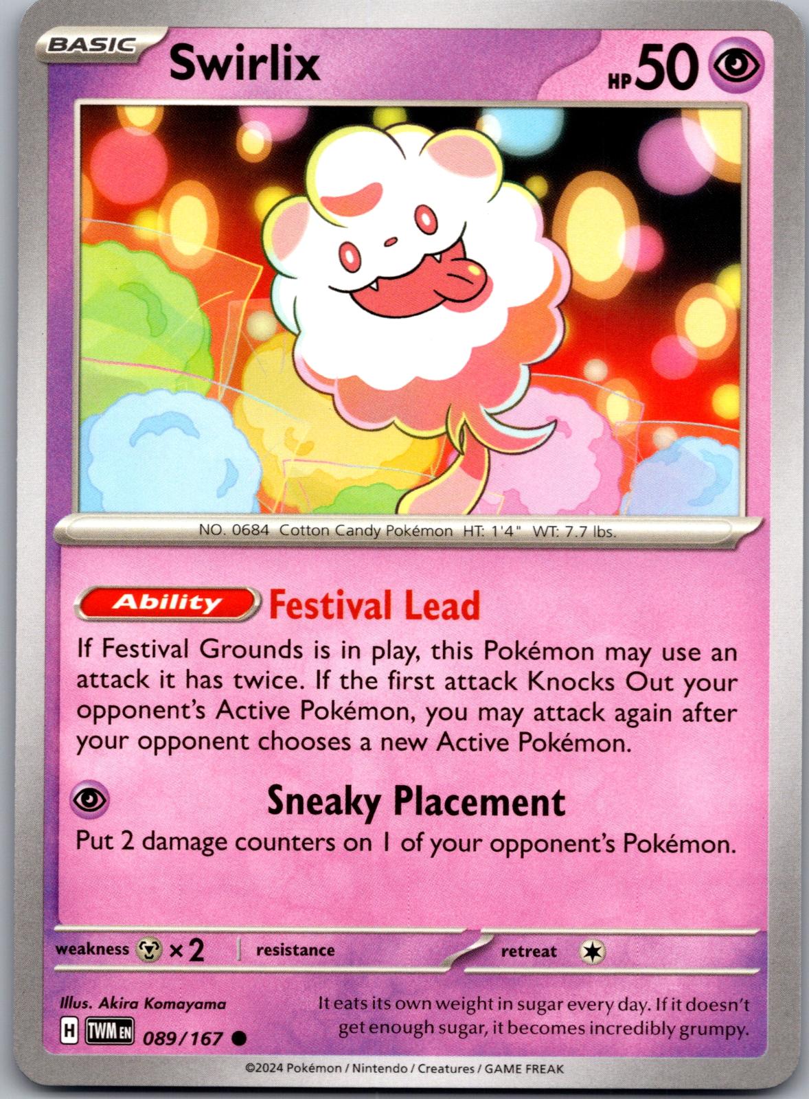 Swirlix - 089/167 - - TWILIGHT MASQUERADE - Pokemon - Common | AA88-40