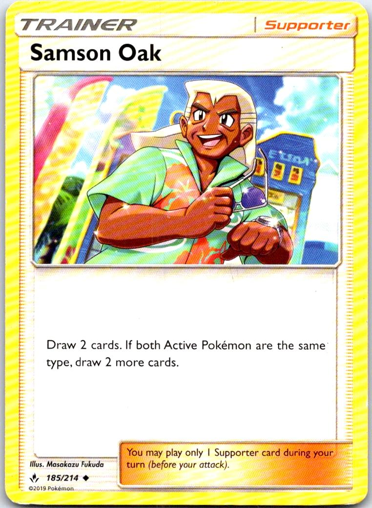 Samson Oak - 185/214 - - UNBROKEN BONDS - Pokemon - Uncommon | AB63-12