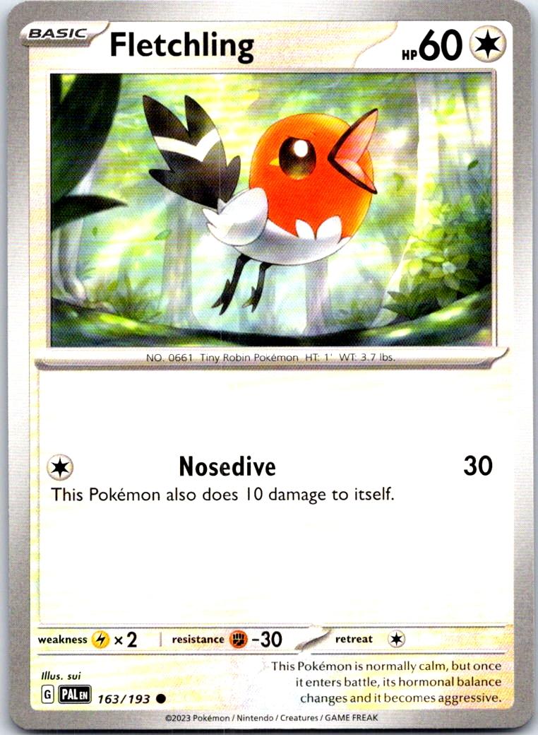 Fletchling - 163/193 - - PALDEA EVOLVED - Pokemon - Common | AB68-26