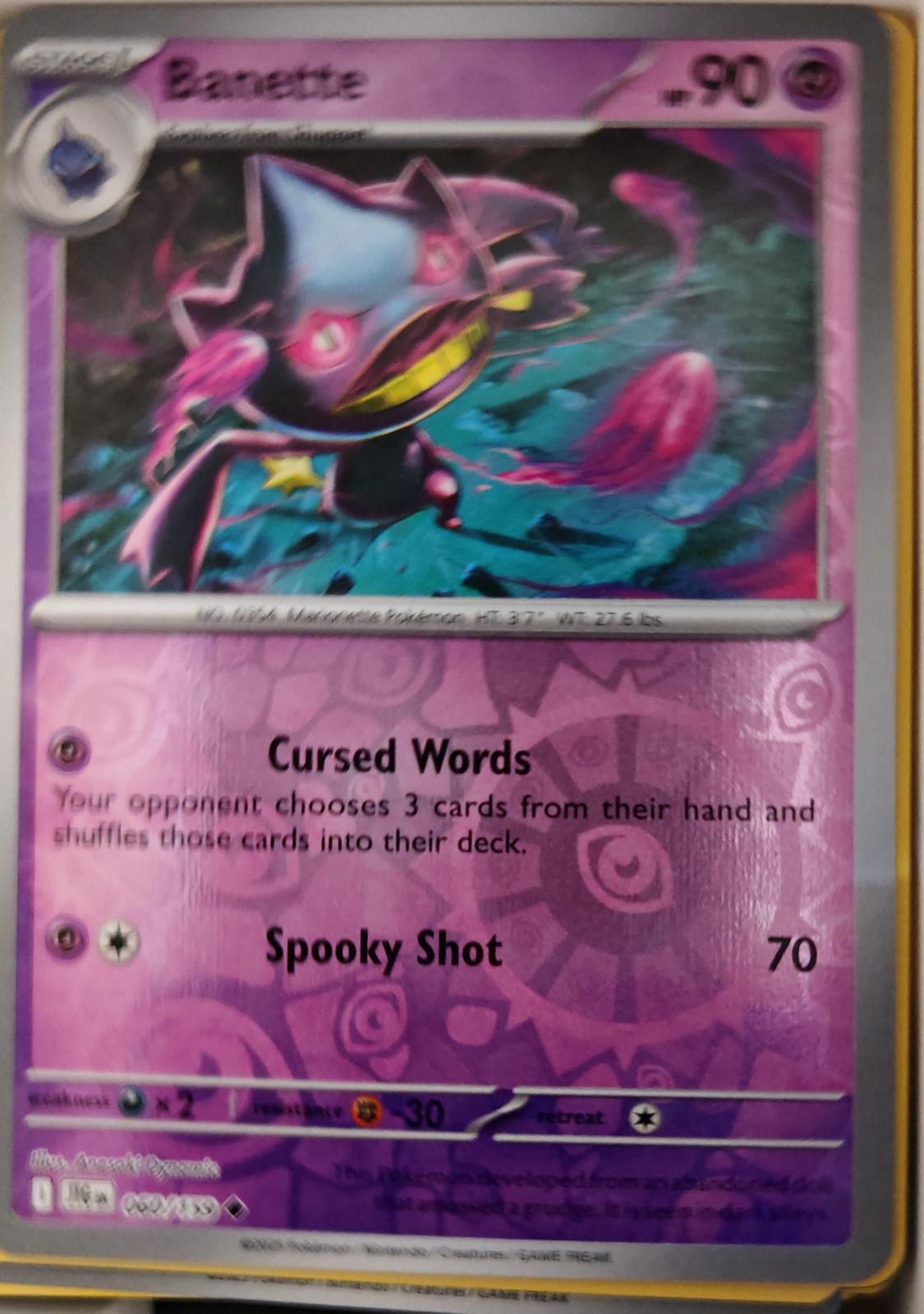 Banette - 060/159 - Reverse Holo - JOURNEY TOGETHER - Pokemon - | AA22-50