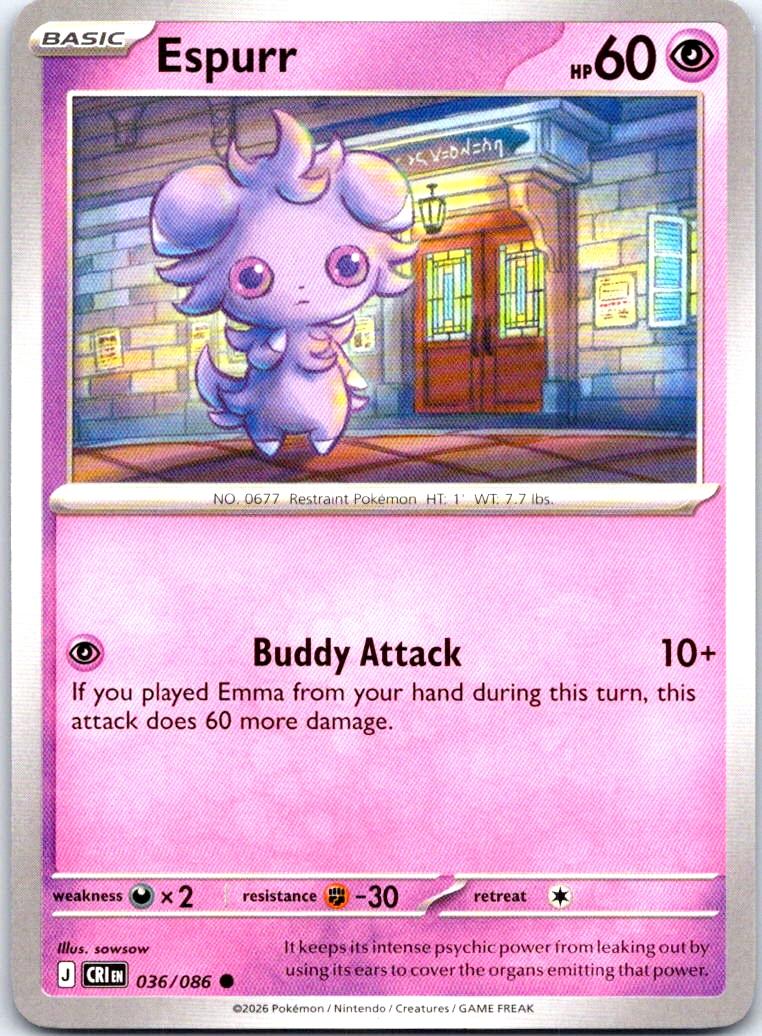 Espurr - 036/086 - - CHAOS RISING - Pokemon - Common | AB17-17
