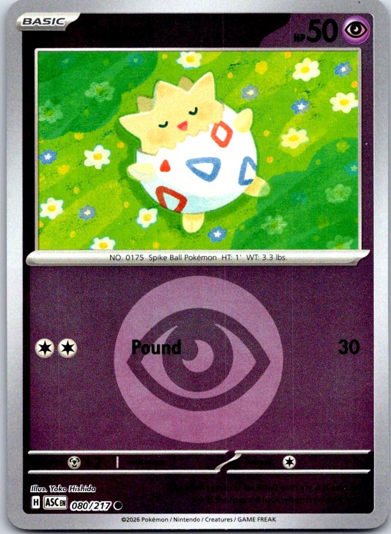 Togepi (Energy Symbol Pattern) - 080/217 - Reverse Holo - ASCENDED HEROES - Pokemon - | AB03-50