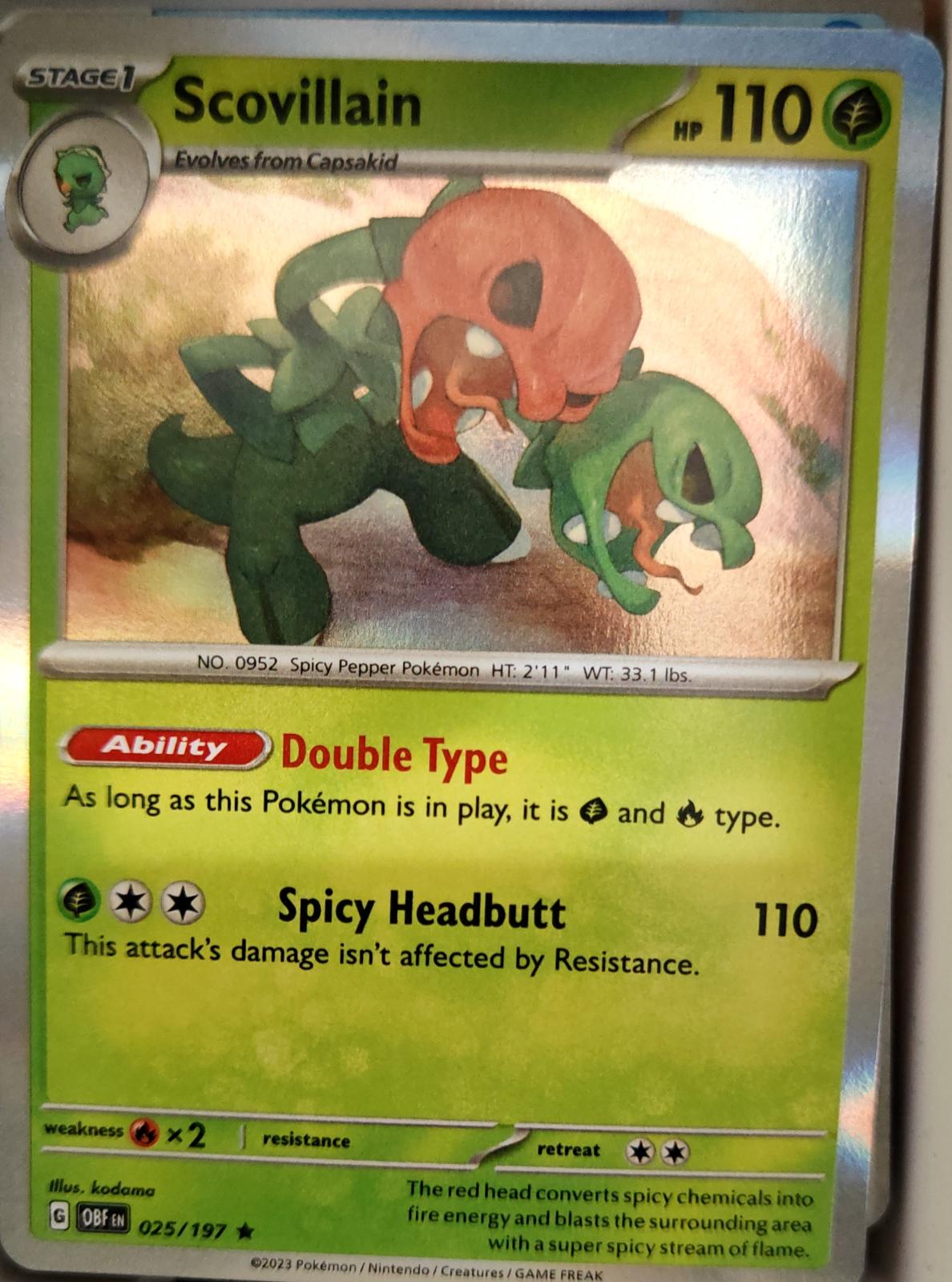 Scovillain - 025/197 - Holo - OBSIDIAN FLAMES - Pokemon - Rare | AA06-58