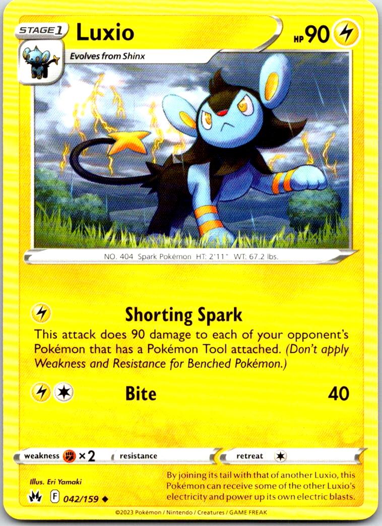 Luxio - 042/159 - - CROWN ZENITH - Pokemon - Uncommon | AA100-22
