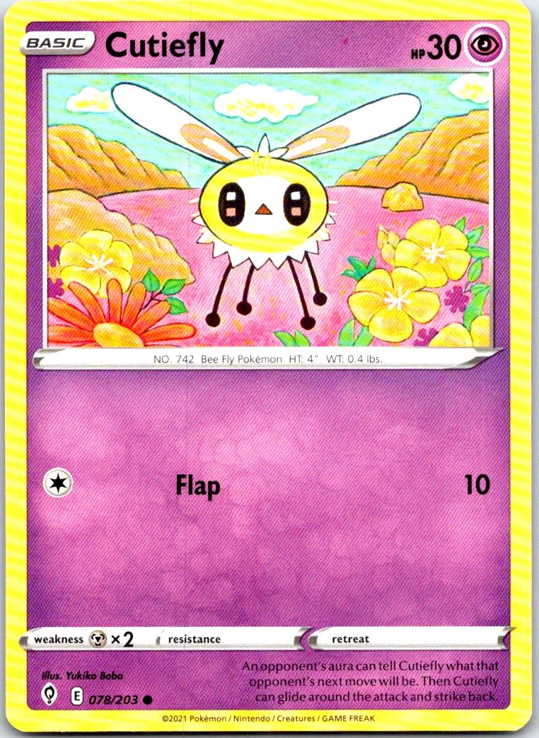 Cutiefly - 078/203 - - EVOLVING SKIES - Pokemon - Common | AB35-43