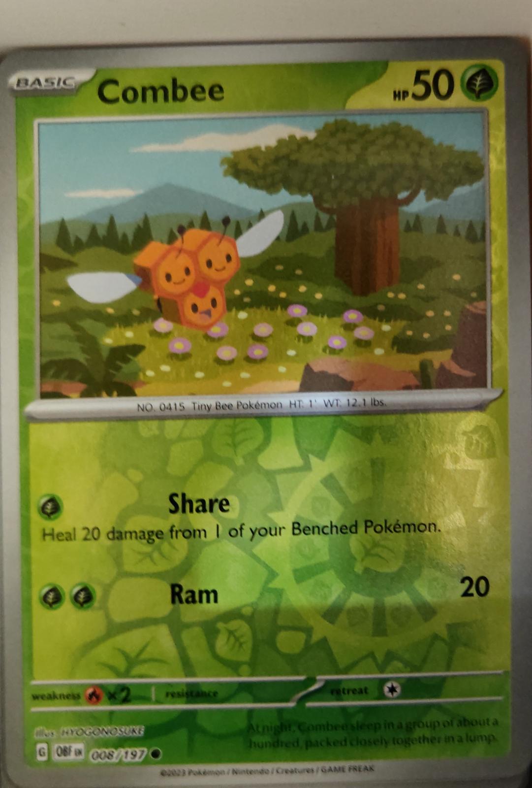 Combee - 008/197 - Reverse Holo - OBSIDIAN FLAMES - Pokemon - Common | AA18-63