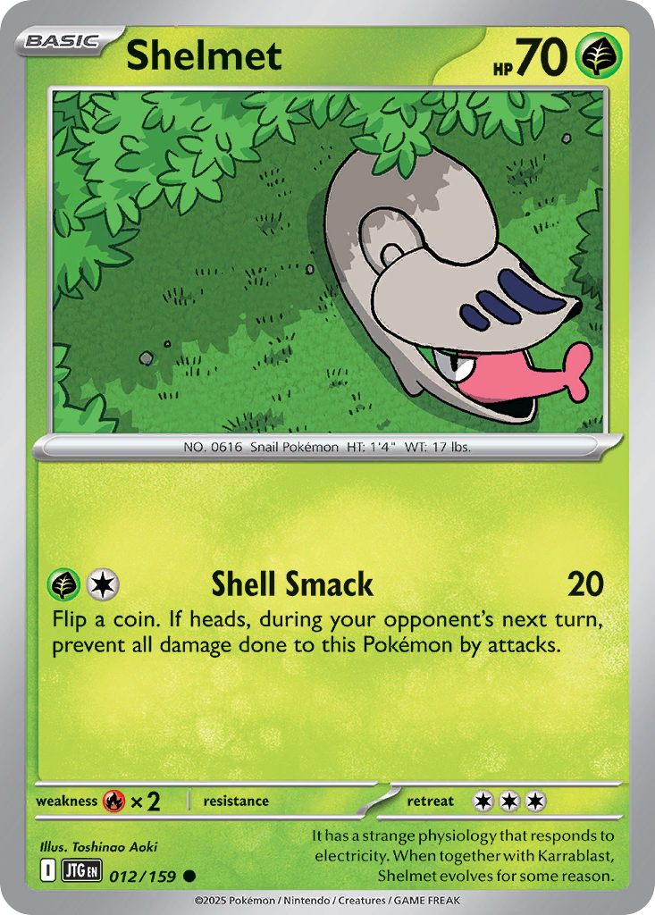 Shelmet - 012/159 - - JOURNEY TOGETHER - Pokemon - Common | AA45-25