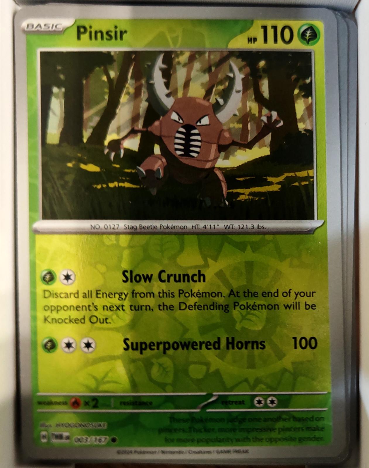 Pinsir - 003/167 - Reverse Holo - TWILIGHT MASQUERADE - Pokemon - | AA75-14