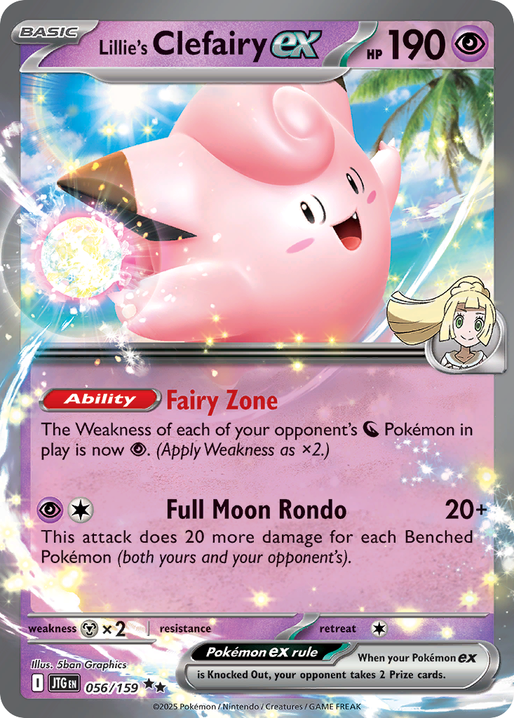 Lillie's Clefairy ex - 056/159 - Holo - JOURNEY TOGETHER - Pokemon - | AA37-45