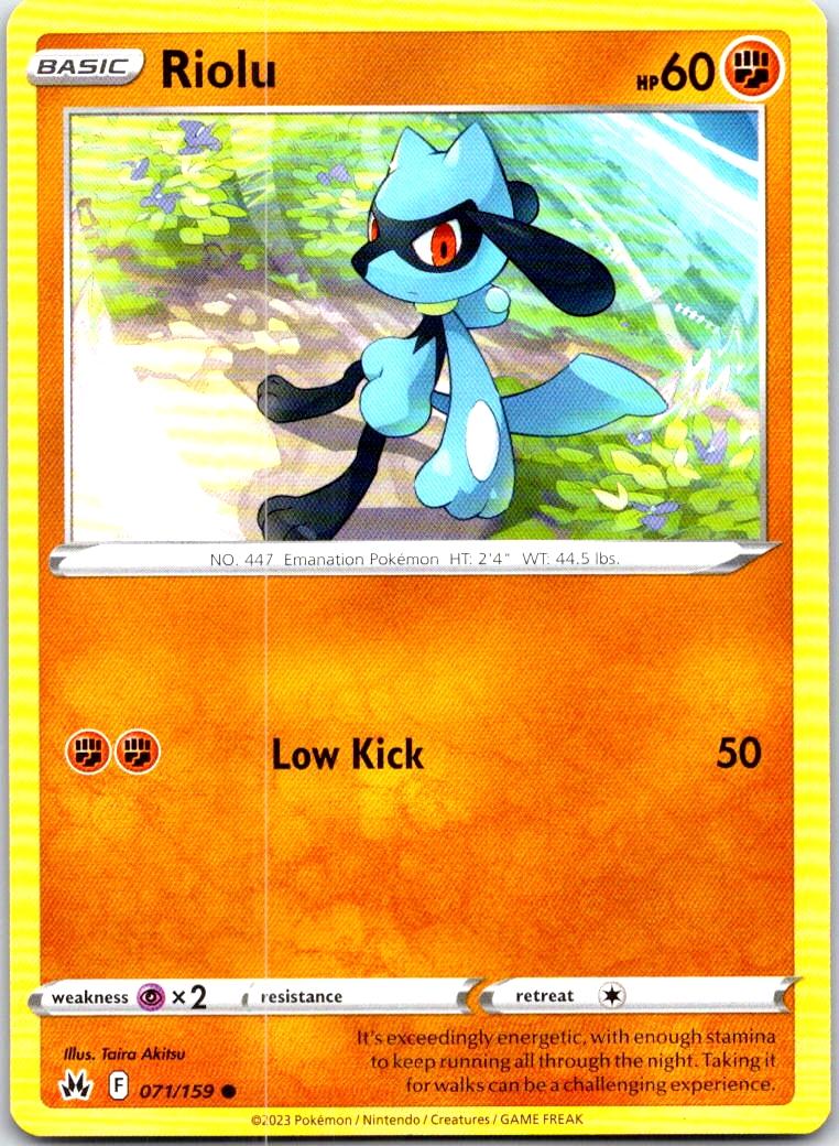Riolu - 071/159 - - CROWN ZENITH - Pokemon - Common | AB45-8