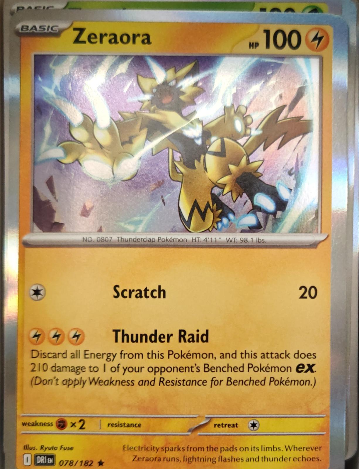 Zeraora - 078/182 - Holo - DESTINED RIVALS - Pokemon - Rare | AA13-44