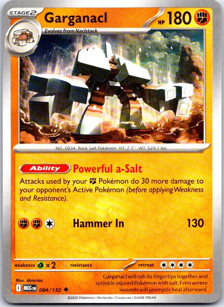 Garganacl - 084/132 - - MEGA EVOLUTION - Pokemon - Uncommon | AB26-50