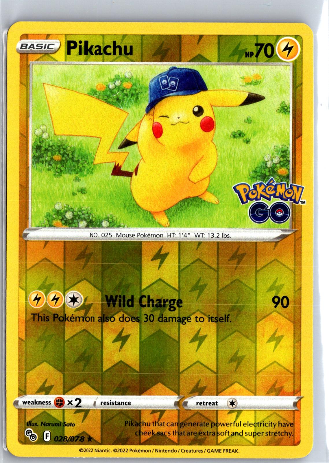 Pikachu - 028/078 - Reverse Holo - POKEMON GO - Pokemon - Rare | AA130-60