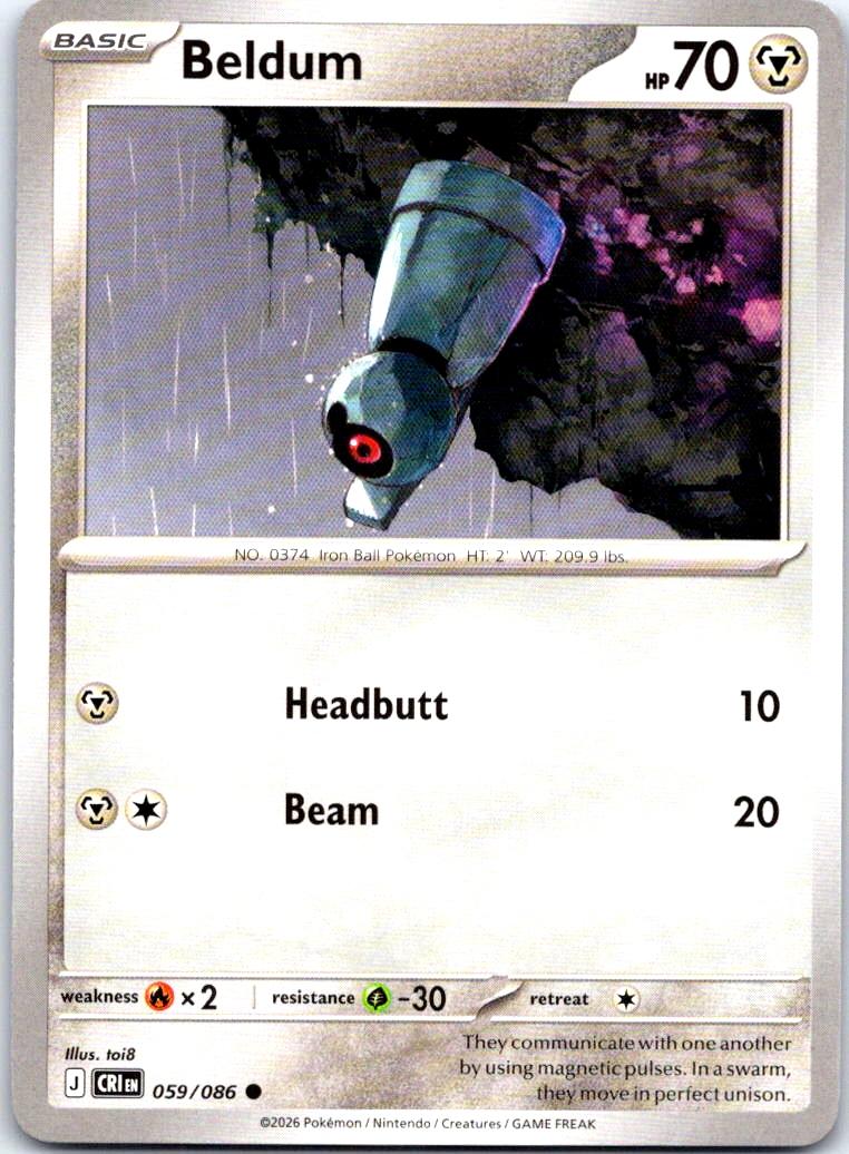 Beldum - 059/086 - - CHAOS RISING - Pokemon - Common | AB19-27