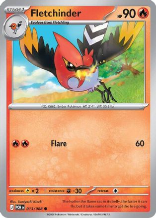 Fletchinder - 013/088 - - PERFECT ORDER - Pokemon - Common | AA09-3