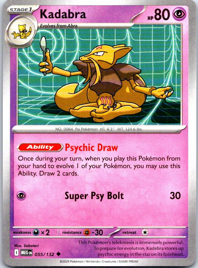 Kadabra - 055/132 - - MEGA EVOLUTION - Pokemon - Uncommon | AB26-42