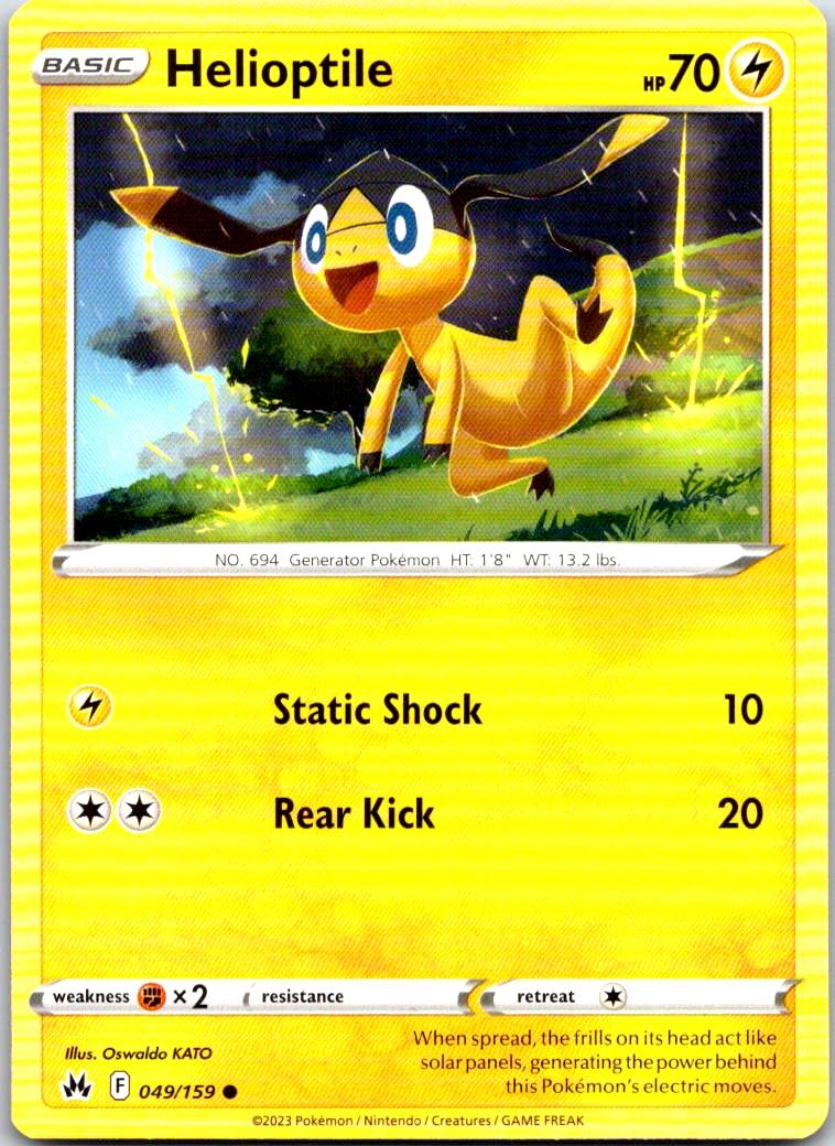 Helioptile - 049/159 - - CROWN ZENITH - Pokemon - Common | AA100-37