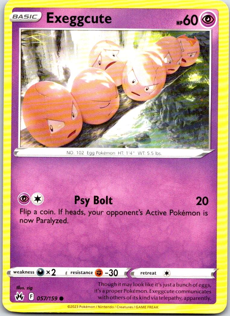 Exeggcute - 057/159 - - CROWN ZENITH - Pokemon - Common | AA100-13