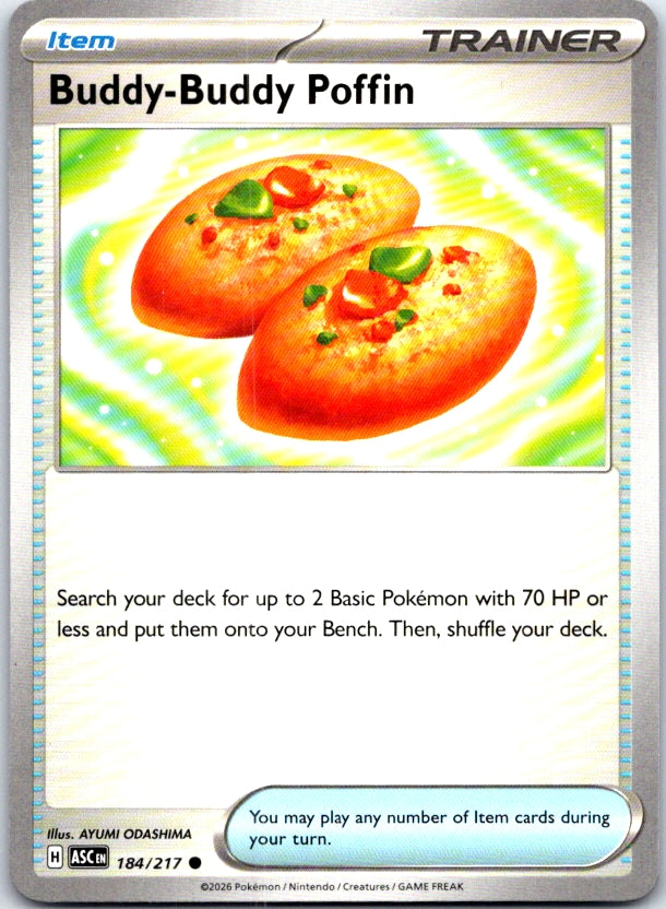 Buddy-Buddy Poffin - 184/217 - - ASCENDED HEROES - Pokemon - Common | AC23-45