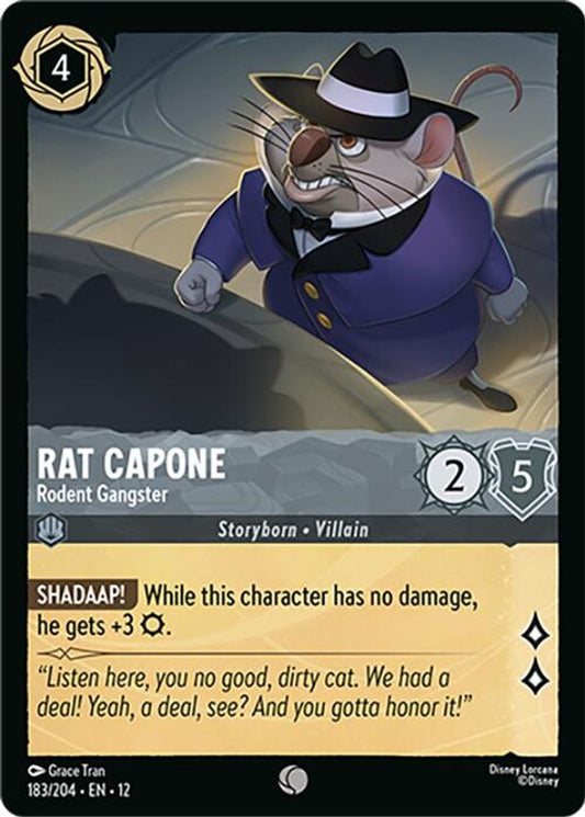 Rat Capone - Rodent Gangster - 183/204 - - WILDS UNKNOWN - Lorcana - | LAA01-63