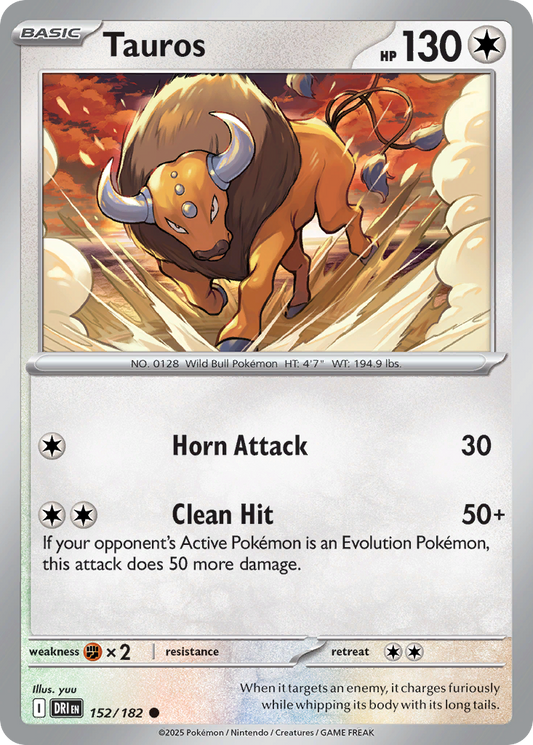 Tauros - 152/182 - Reverse Holo - DESTINED RIVALS - Pokemon - Common | AA19-21