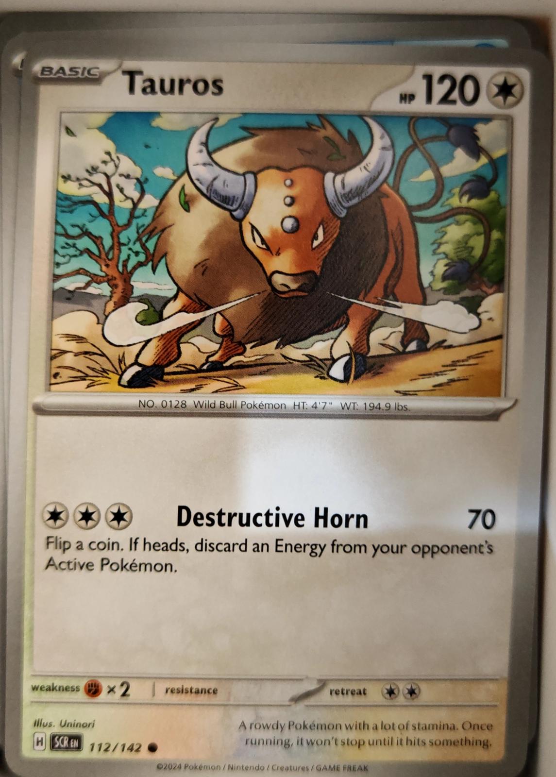 Tauros - 112/142 - - STELLAR CROWN - Pokemon - Common | AA05-42