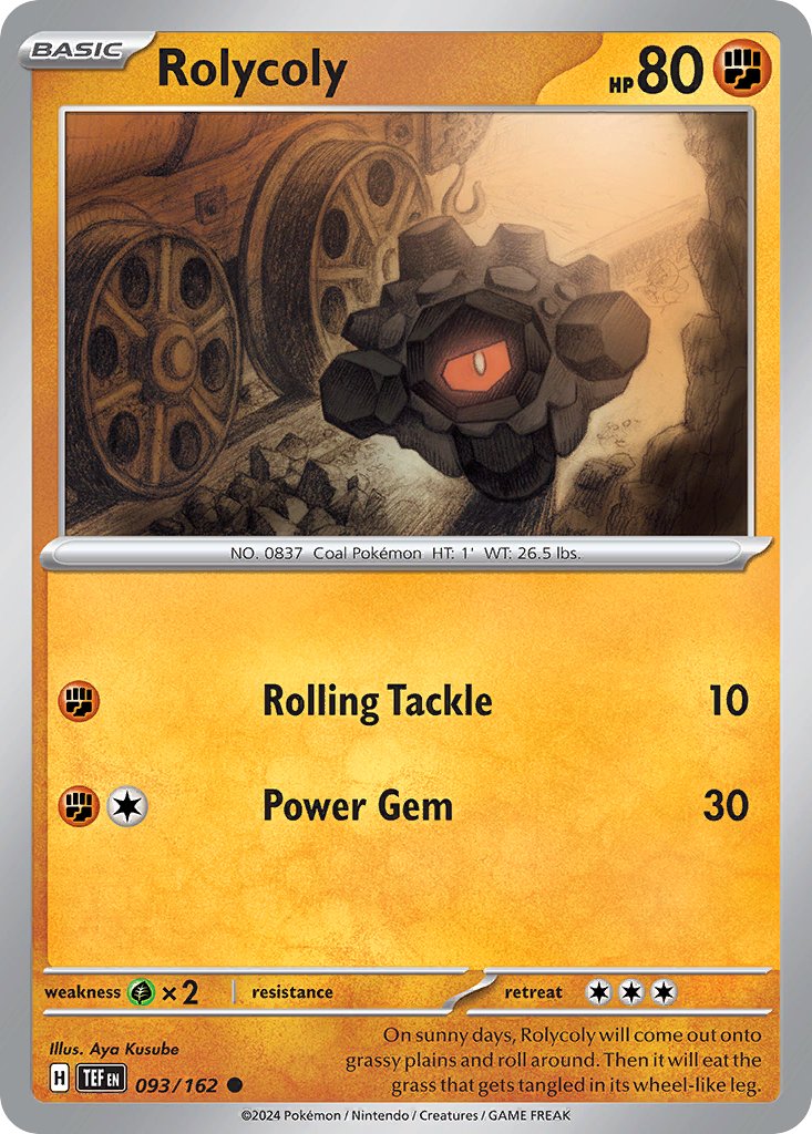 Rolycoly - 093/162 - - TEMPORAL FORCES - Pokemon - Common | AA22-82