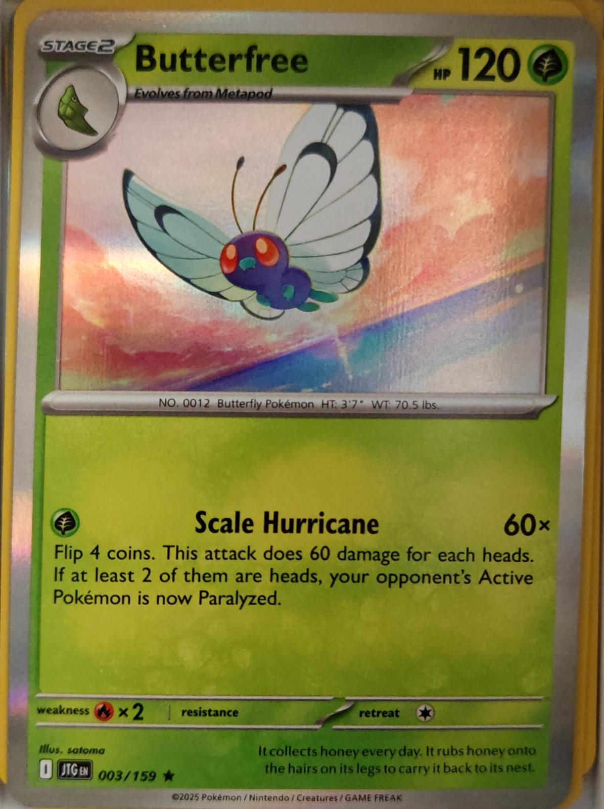 Butterfree - 003/159 - Holo - JOURNEY TOGETHER - Pokemon - Rare | AA21-9