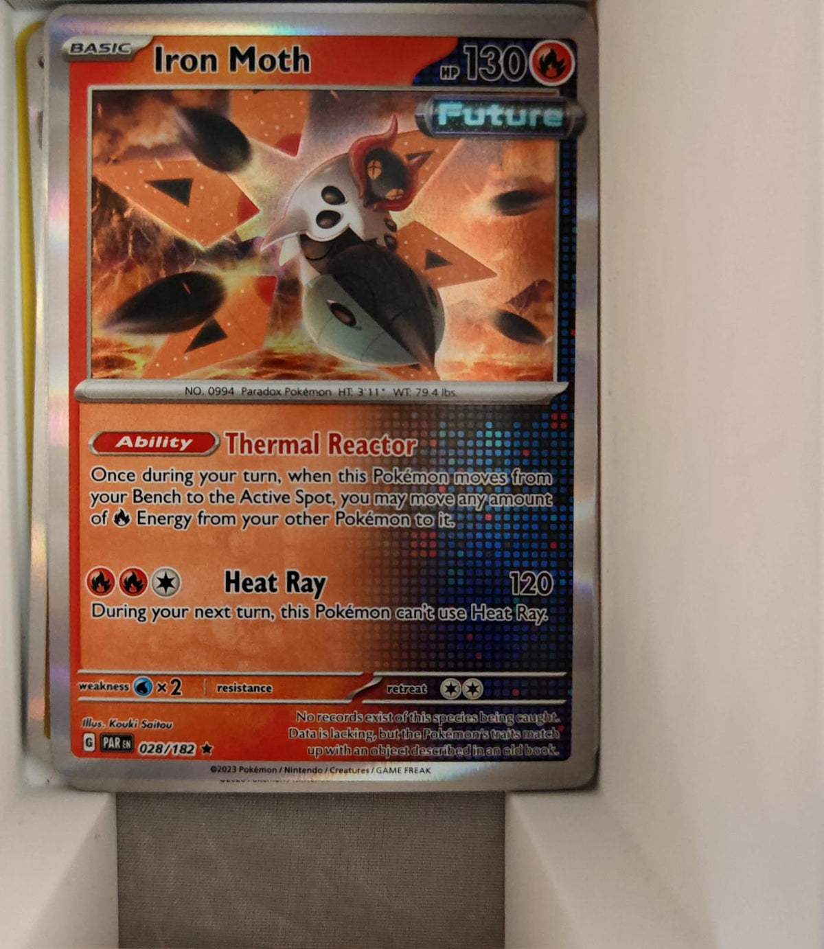 Iron Moth - 028/182 - Holo - PARADOX RIFT - Pokemon - Rare | AA38-10