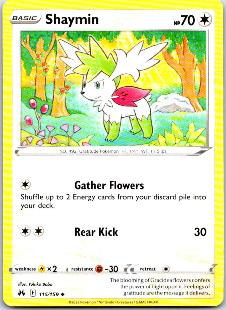Shaymin - 115/159 - - CROWN ZENITH - Pokemon - Uncommon | AA105-42