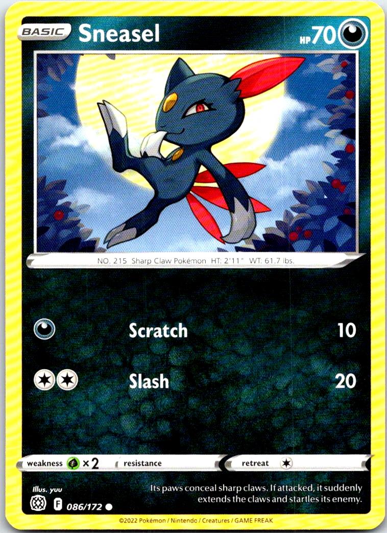 Sneasel - 086/172 - - BRILLIANT STARS - Pokemon - Common | AB29-49