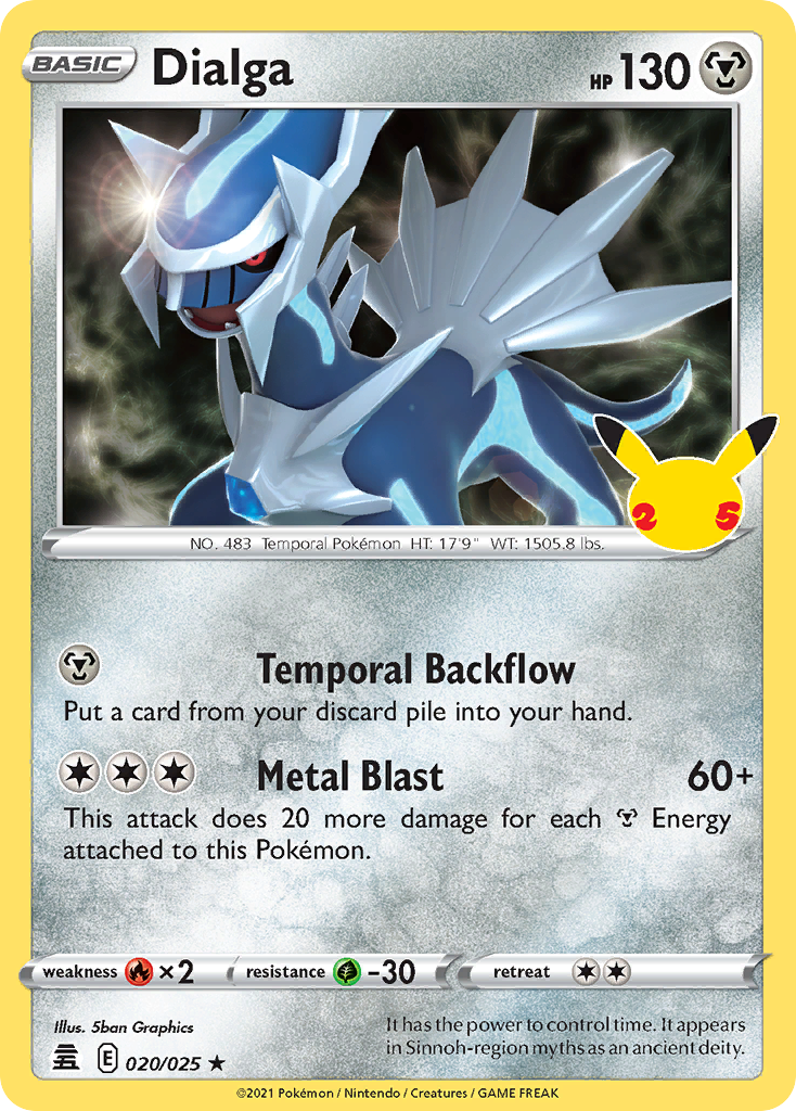 Dialga - 020/025 - Holo - CELEBRATIONS - Pokemon - Rare | AA06-24