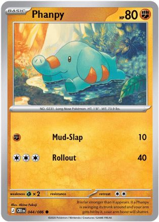 Phanpy - 044/086 - - CHAOS RISING - Pokemon - Common | AA09-17