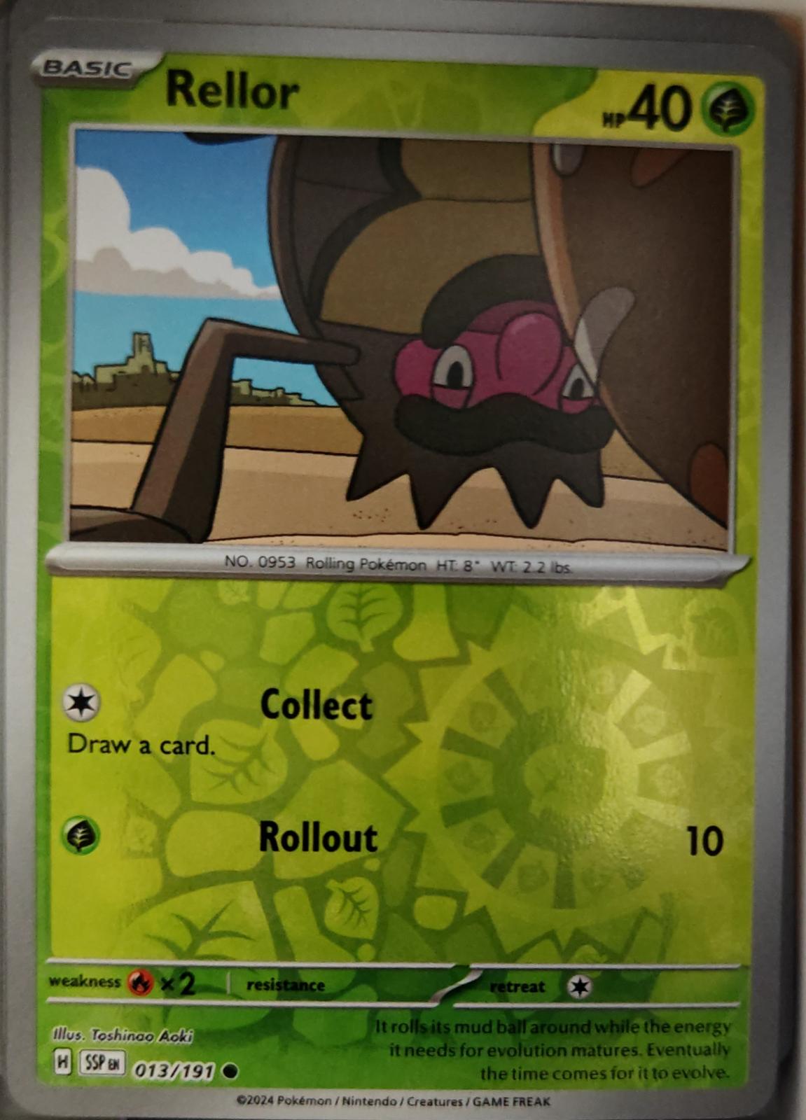 Rellor - 013/191 - Reverse Holo - SURGING SPARKS - Pokemon - Common | AA20-25