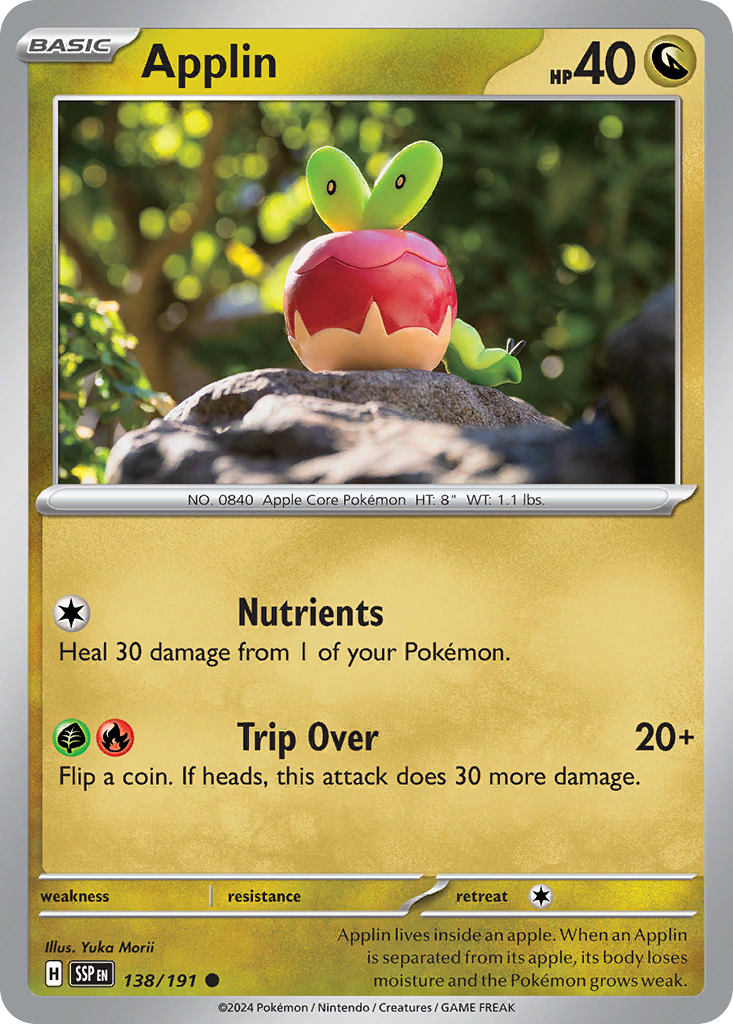Applin - 138/191 - - SURGING SPARKS - Pokemon - Common | AA48-52