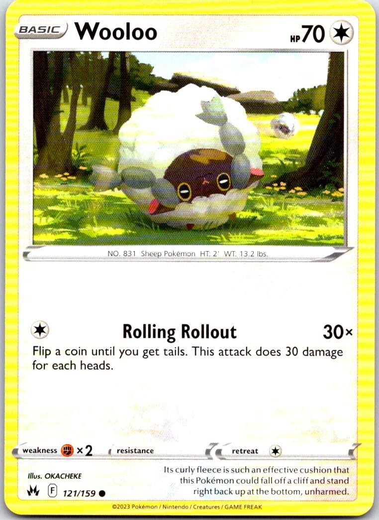 Wooloo - 121/159 - - CROWN ZENITH - Pokemon - Common | AA104-8