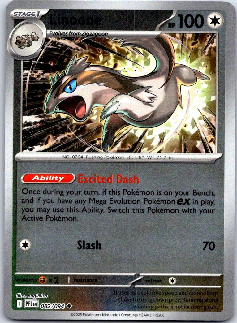 Linoone - 082/094 - Reverse Holo - PHANTASMAL FLAMES - Pokemon - | AB04-22